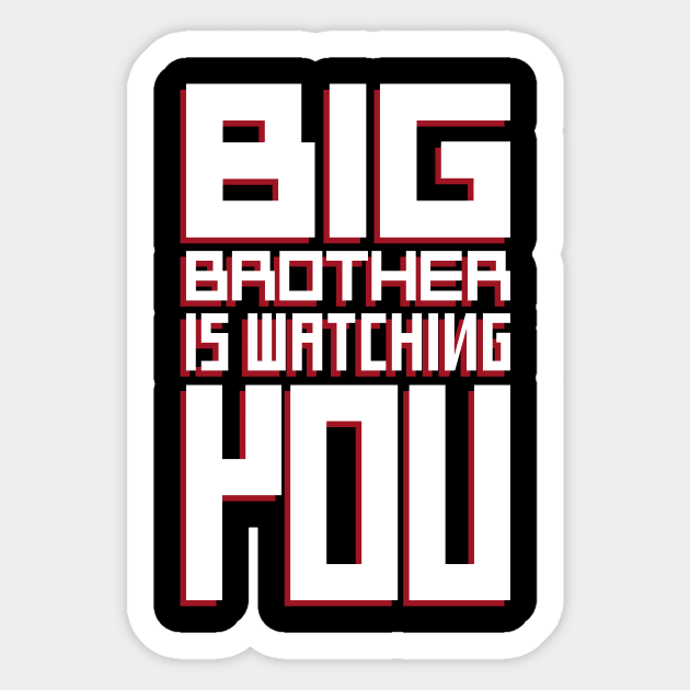 Big Bro Watching Sticker by Phixerizm